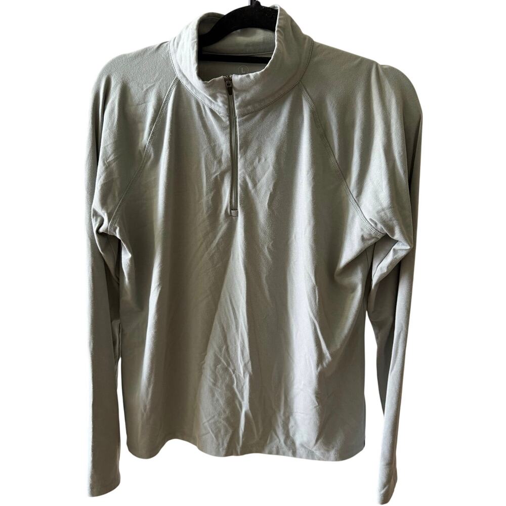 Free Fly Light Blue-Green Long Sleeve Quarter Zip Size L